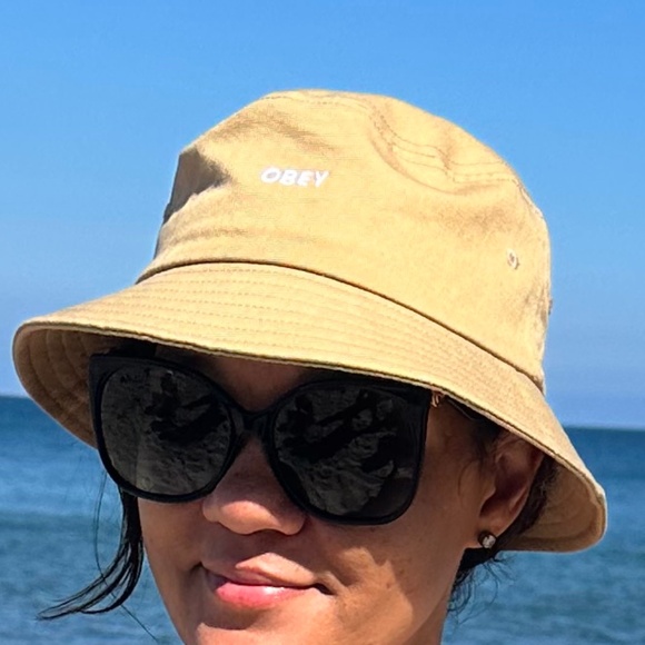 Obey Bucket Hat in Tan - Picture 2 of 3